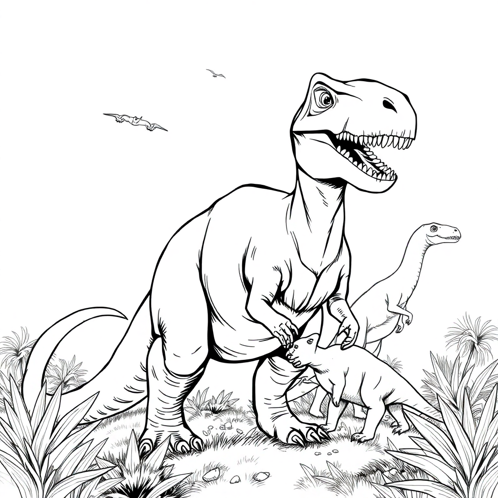 Download Your Free Dinosaur Sketch Today!